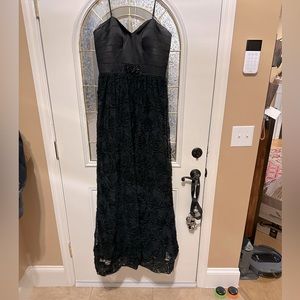 Size 10 Adrianna Papell black rosette Gown